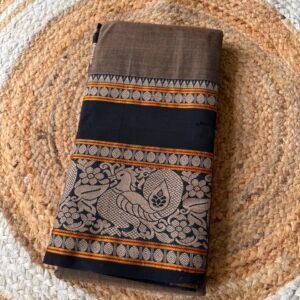narayanpet dark brown with blouse